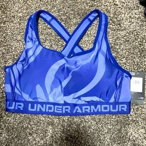 Under Armour 1371442 Women Sz 1X/48/50 DFO Crossback Mid Printed Sports Bra
